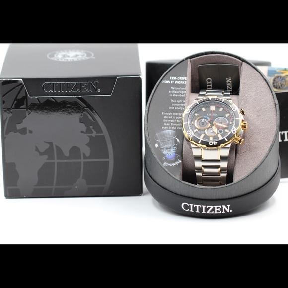 Citizen Other - Citizen Brycen Stainless Gold Mens Eco-Drive Watch